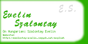 evelin szalontay business card